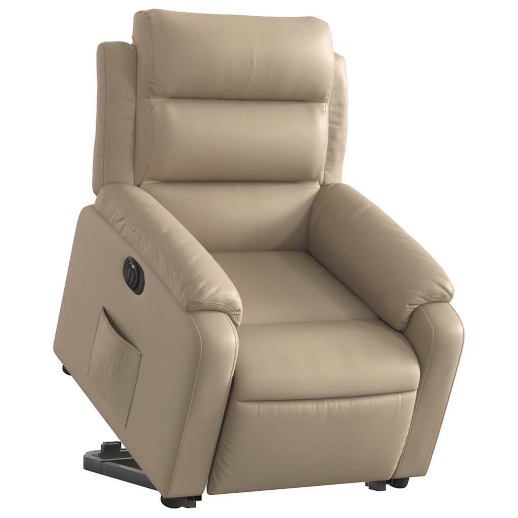 Fauteuil inclinable électrique cappuccino similicuir - XIOS