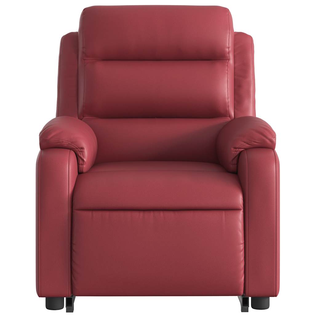 Fauteuil inclinable de massage électrique rouge bordeaux - XIOS