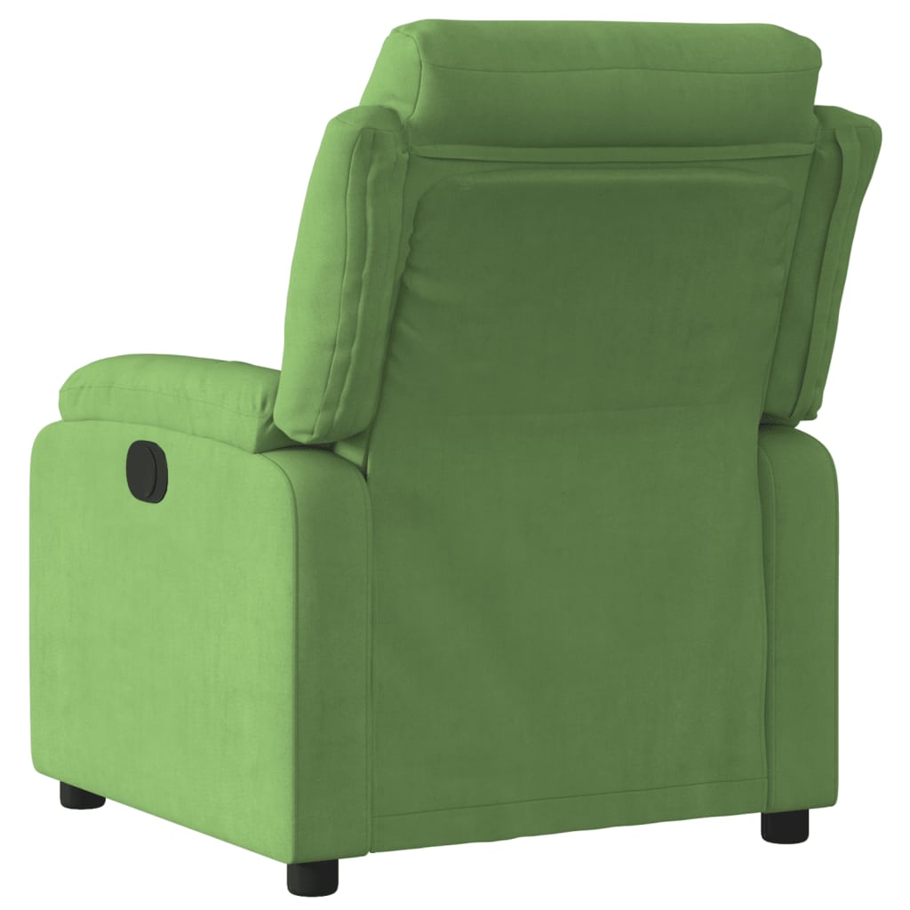 Fauteuil inclinable électrique vert clair velours