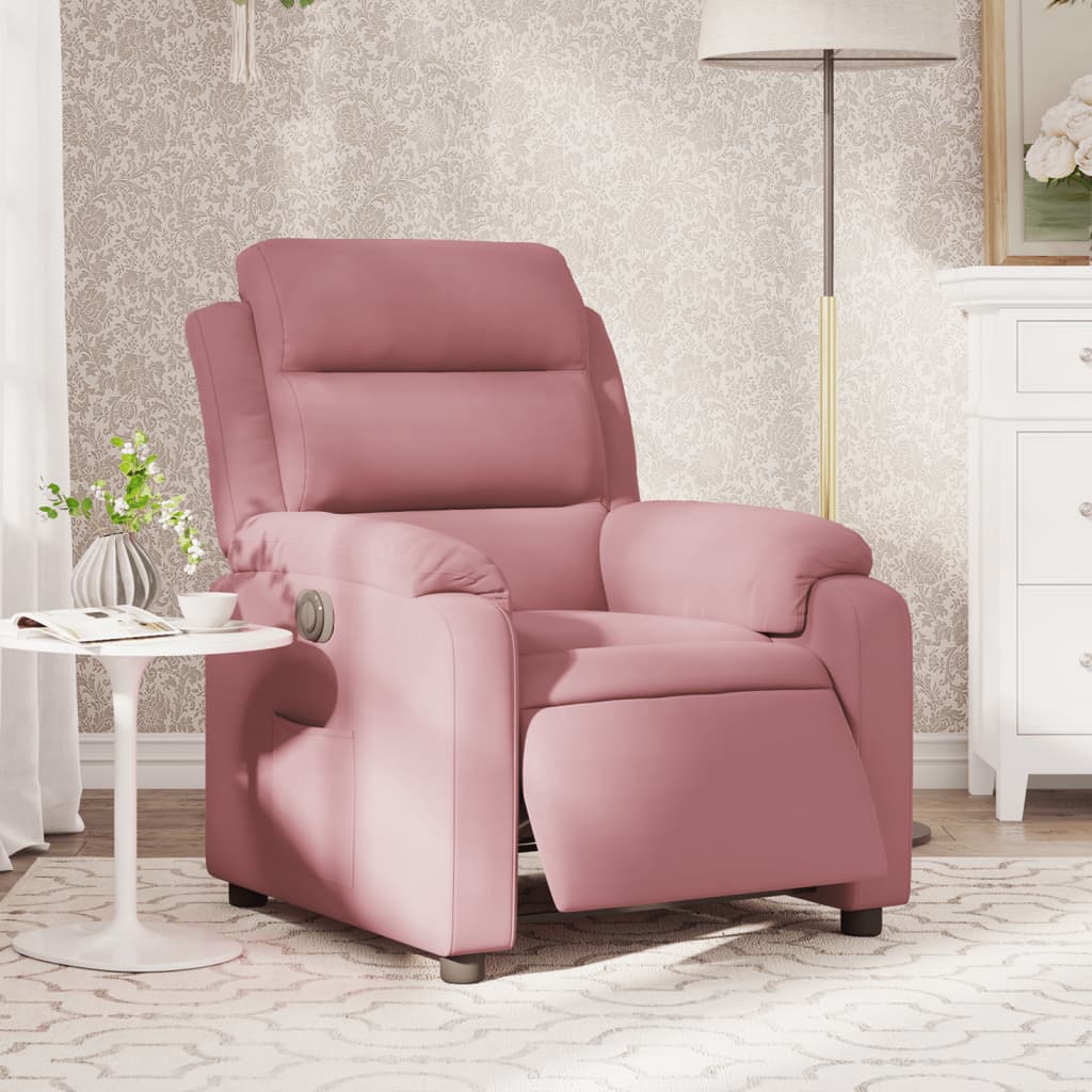 Fauteuil inclinable électrique Rose Velours - XIOS