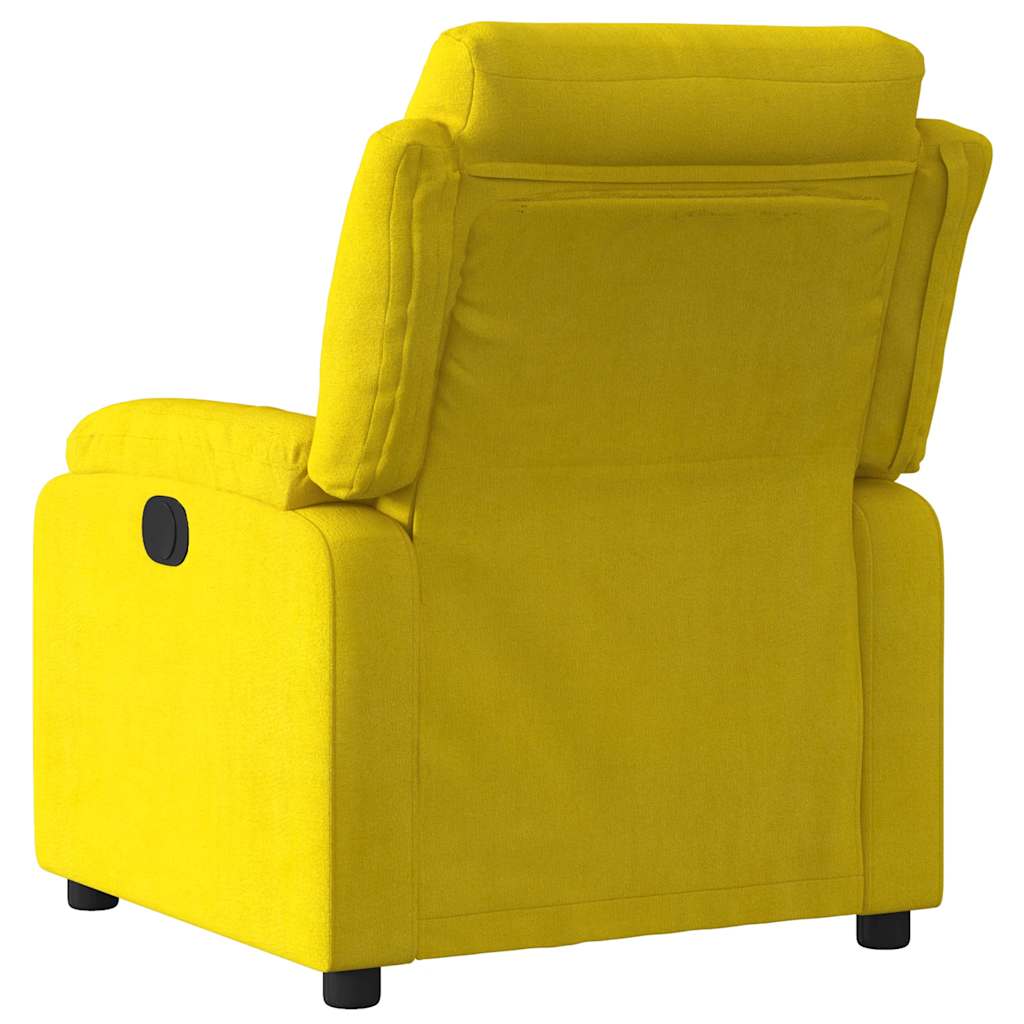Fauteuil inclinable électrique jaune velours - XIOS