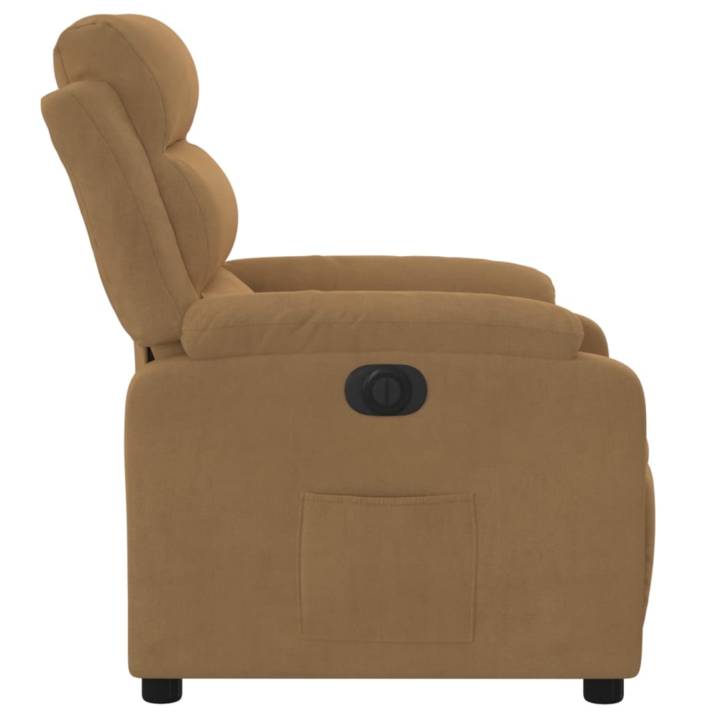Fauteuil inclinable électrique Marron Velours - XIOS