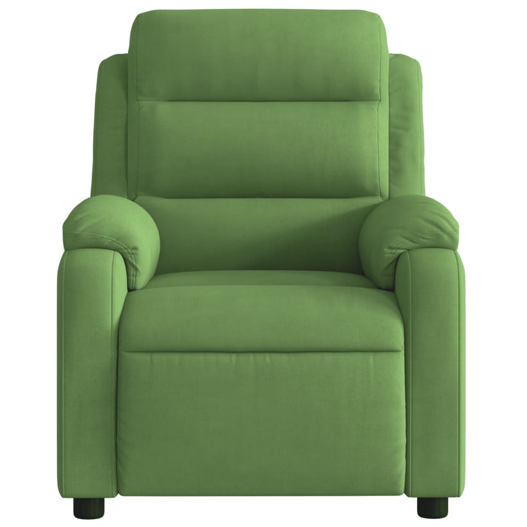 Fauteuil inclinable de massage électrique vert clair velours