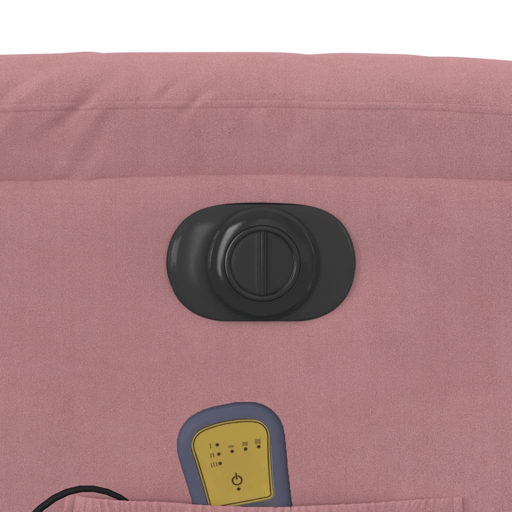 Fauteuil inclinable de massage électrique rose velours