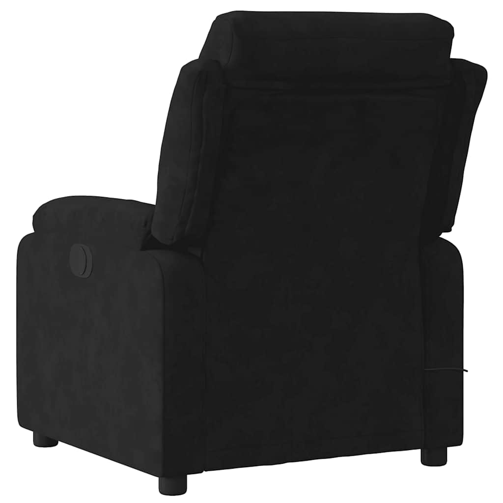 Fauteuil inclinable de massage électrique noir velours - XIOS