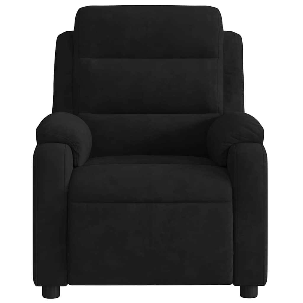 Fauteuil inclinable de massage électrique noir velours - XIOS