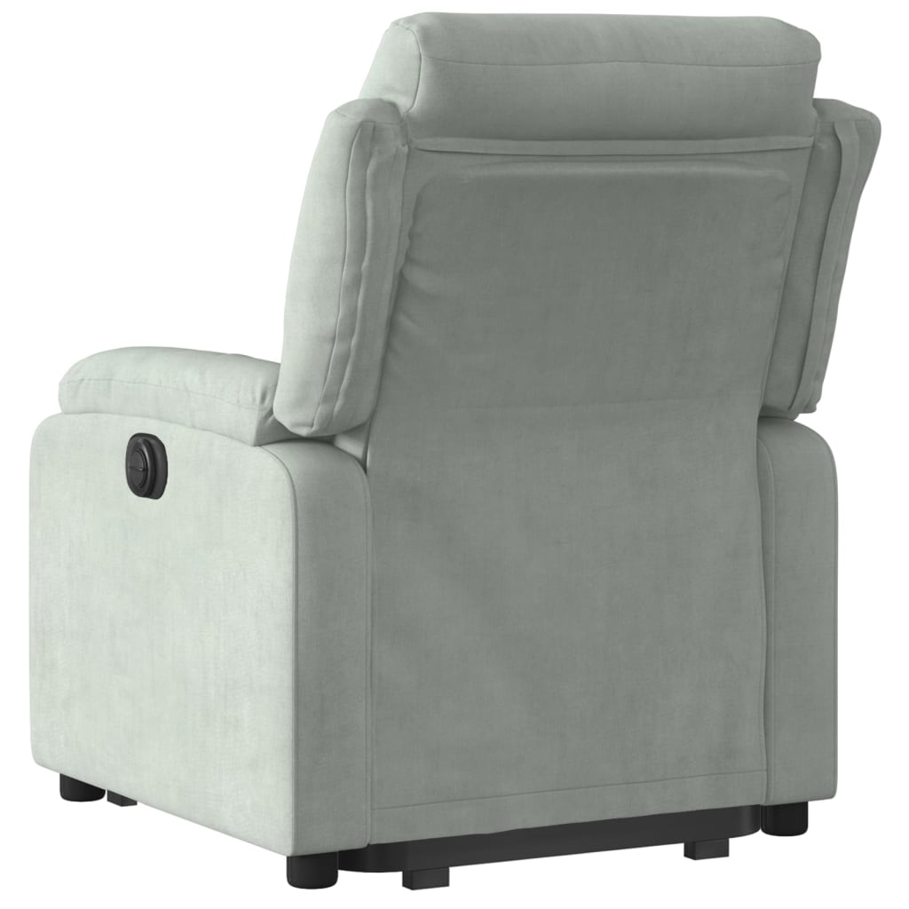 Fauteuil inclinable Gris clair Velours - XIOS