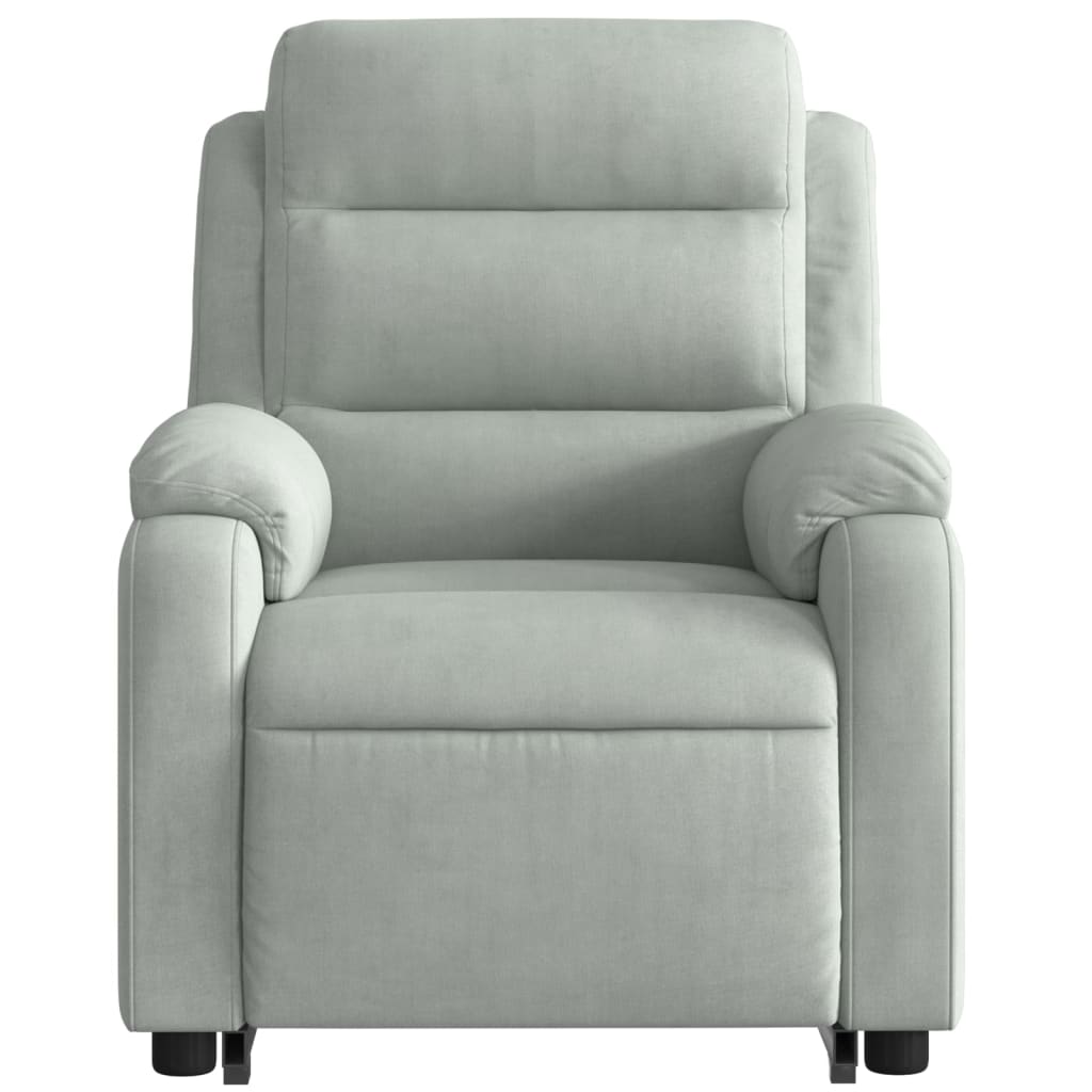Fauteuil inclinable Gris clair Velours - XIOS