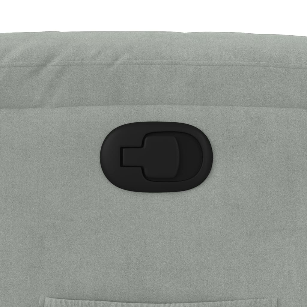 Fauteuil inclinable Gris clair Velours - XIOS