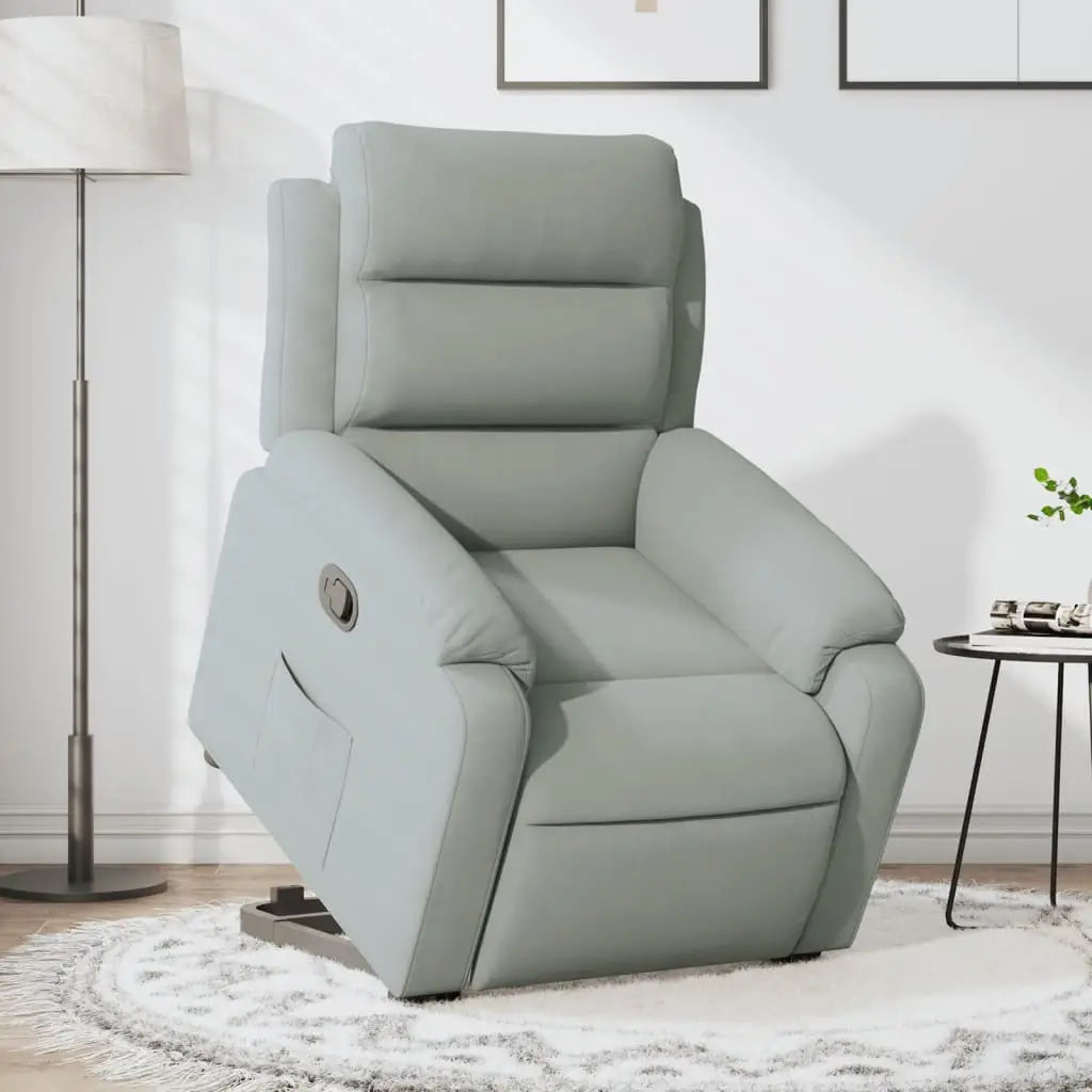 Fauteuil inclinable Gris clair Velours - XIOS
