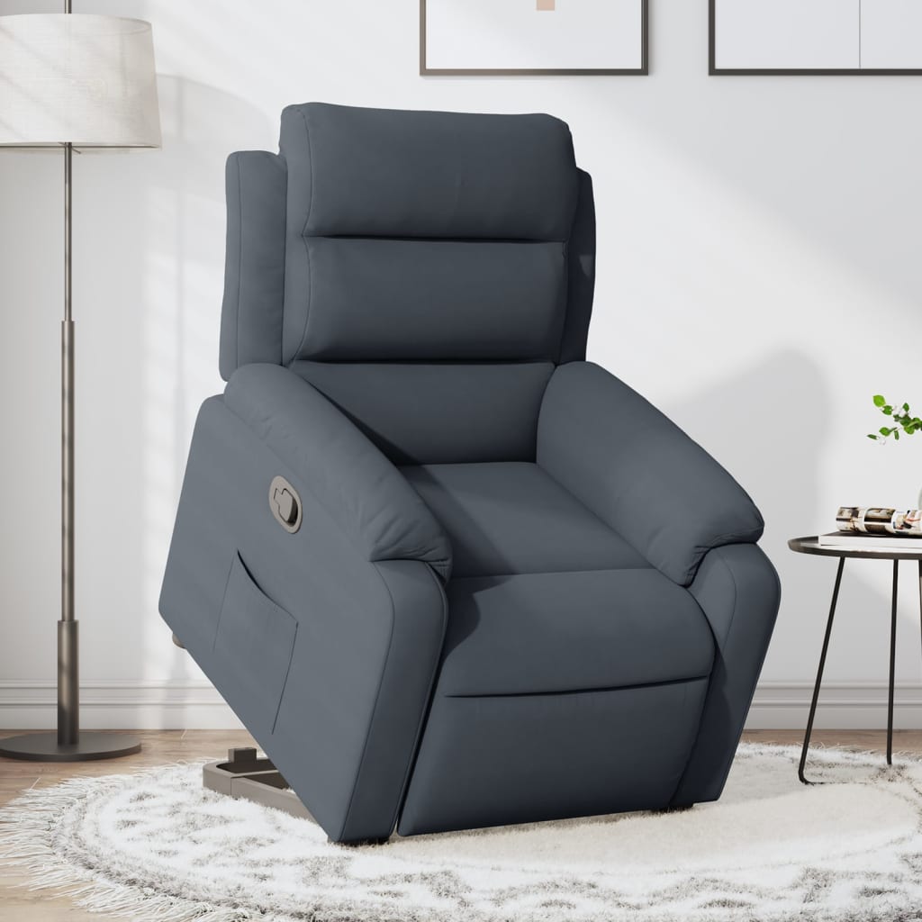 Fauteuil inclinable Gris foncé Velours - XIOS