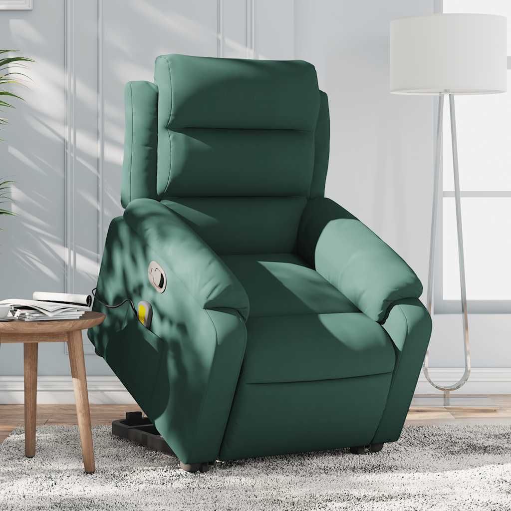 Fauteuil de massage inclinable Vert foncé Velours - XIOS