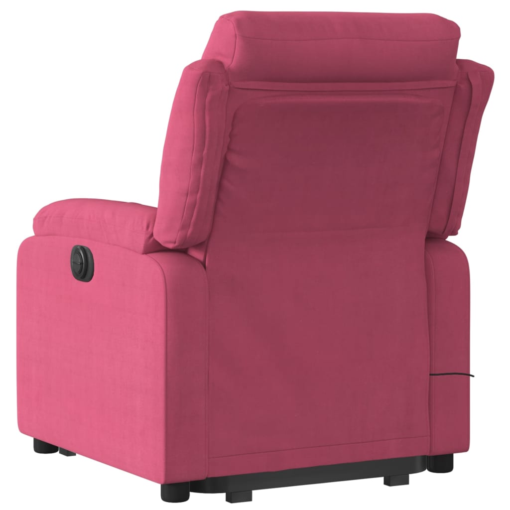 Fauteuil de massage inclinable Rouge bordeaux Velours Fauteuils vidaXL   