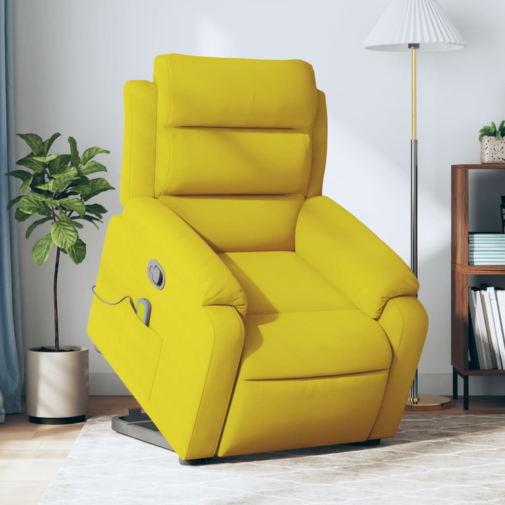 Fauteuil de massage inclinable Jaune Velours - XIOS