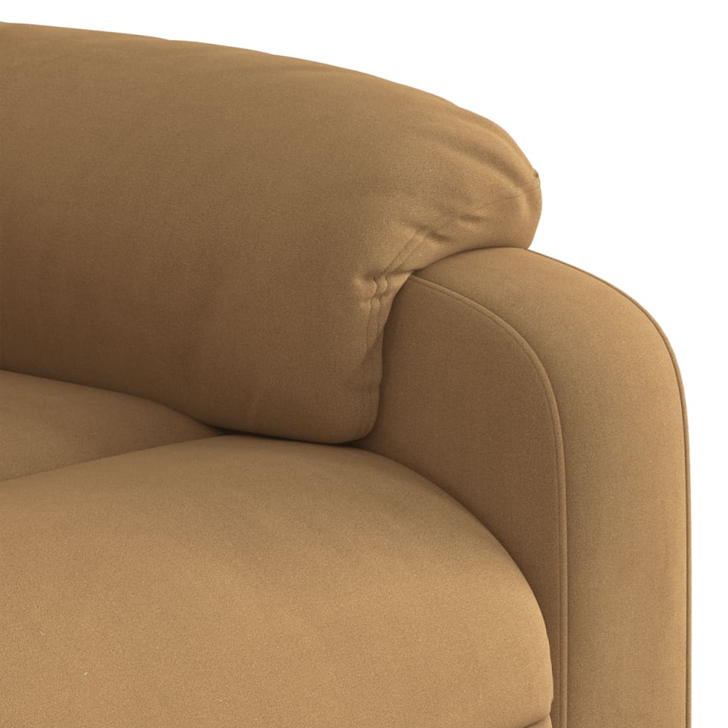 Fauteuil de massage inclinable Marron Velours