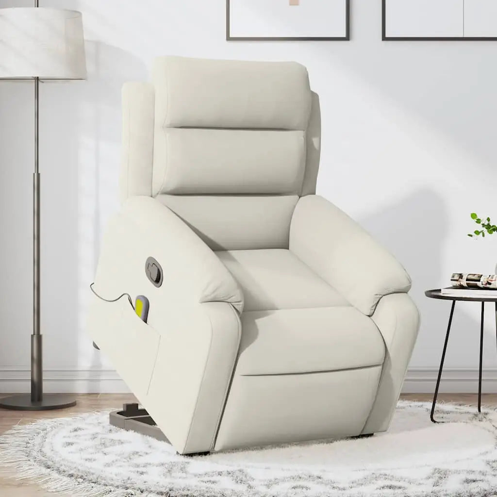 Fauteuil de massage inclinable Crème Velours - XIOS