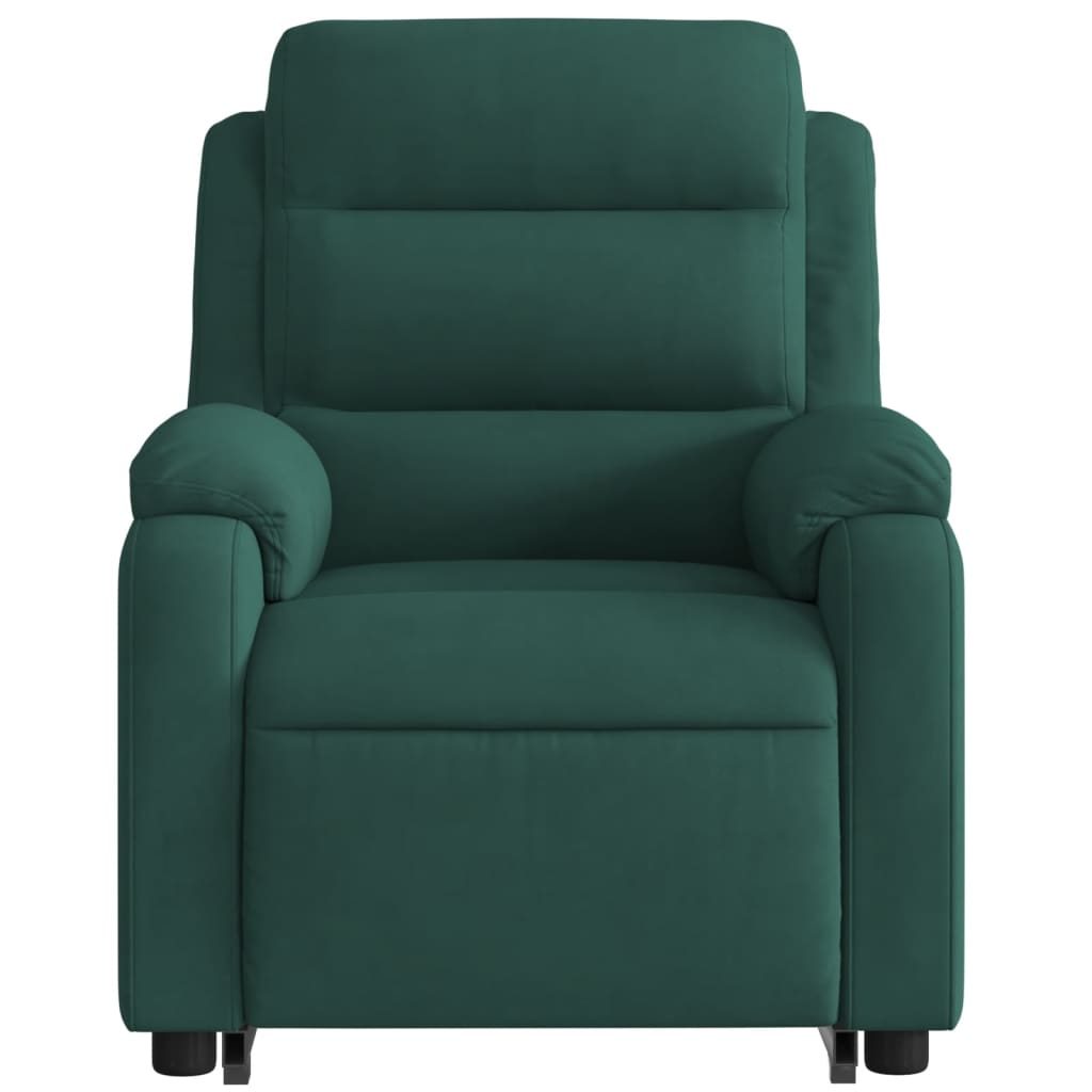 Fauteuil inclinable électrique vert foncé velours - XIOS