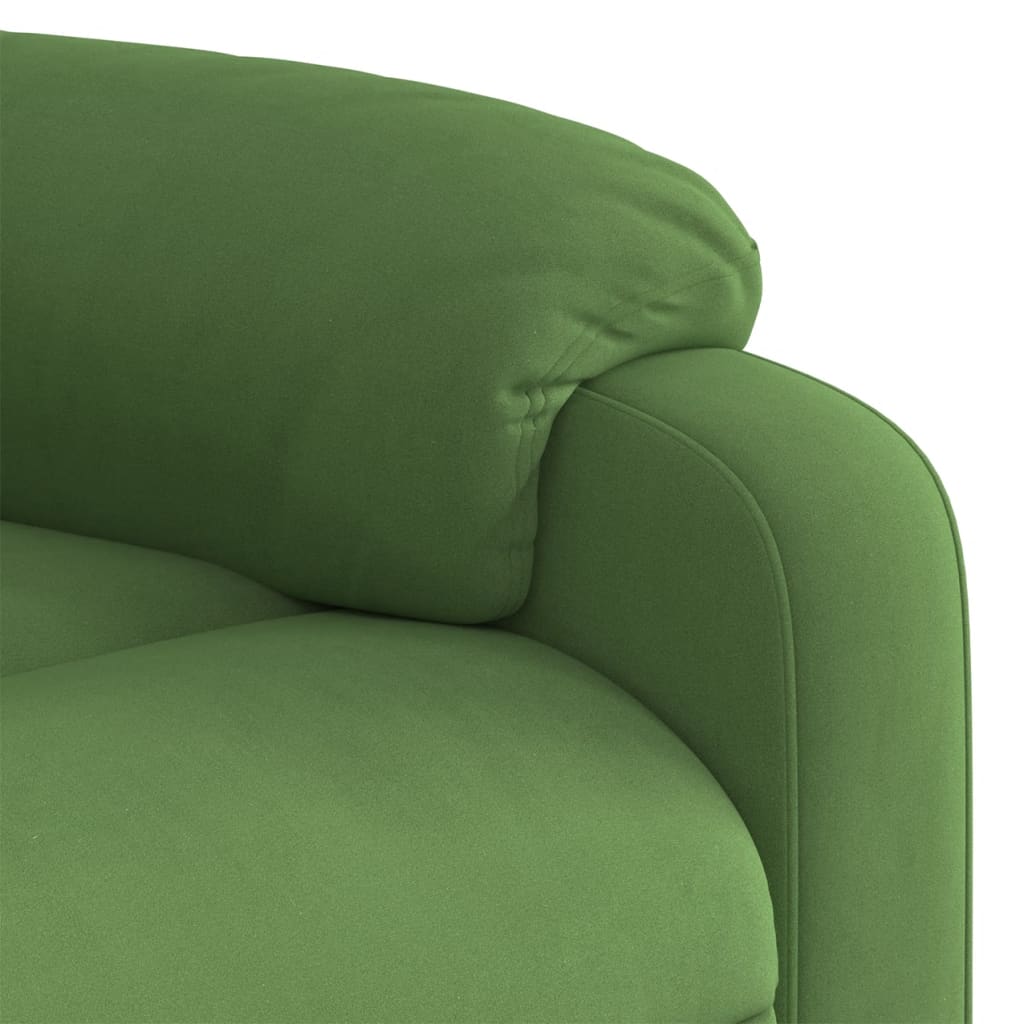 Fauteuil inclinable de massage électrique vert clair velours