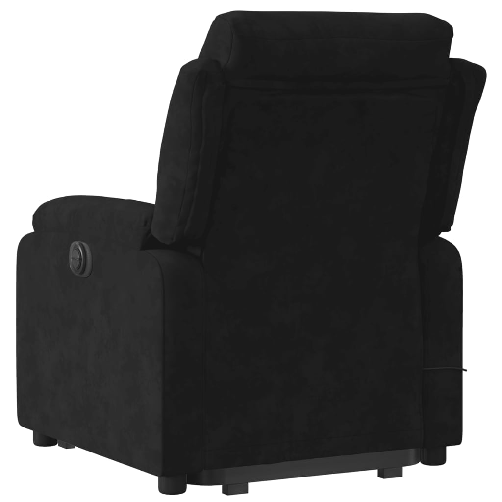 Fauteuil inclinable de massage électrique noir velours - XIOS