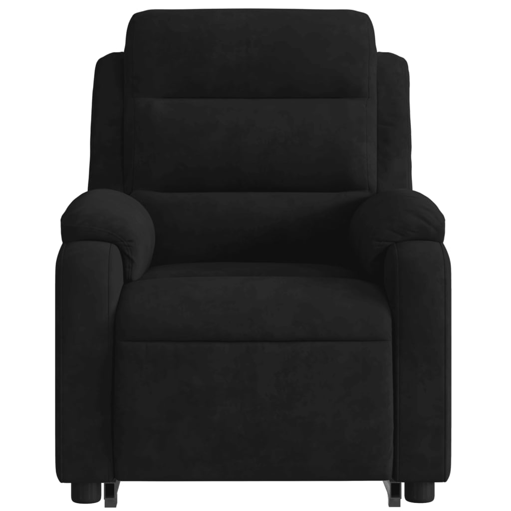 Fauteuil inclinable de massage électrique noir velours - XIOS