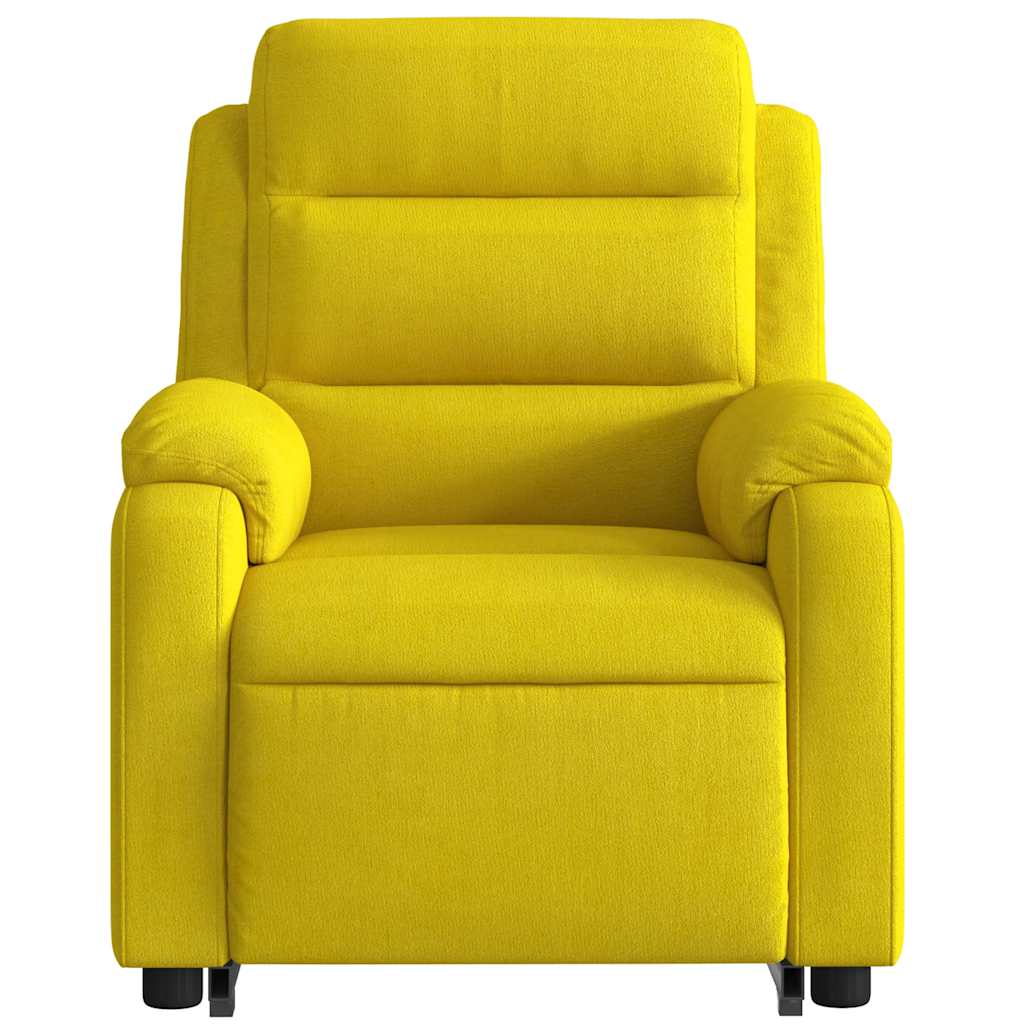 Fauteuil inclinable de massage électrique jaune velours - XIOS