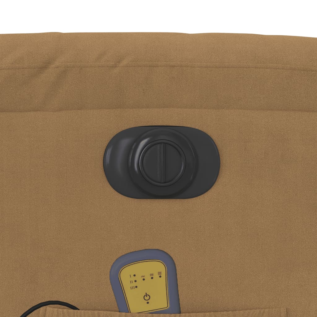 Fauteuil inclinable de massage électrique marron velours