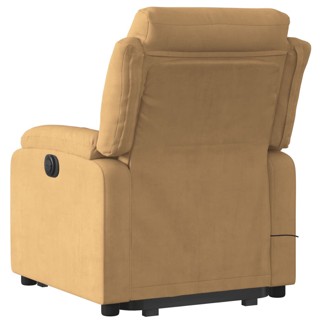 Fauteuil inclinable de massage électrique marron velours