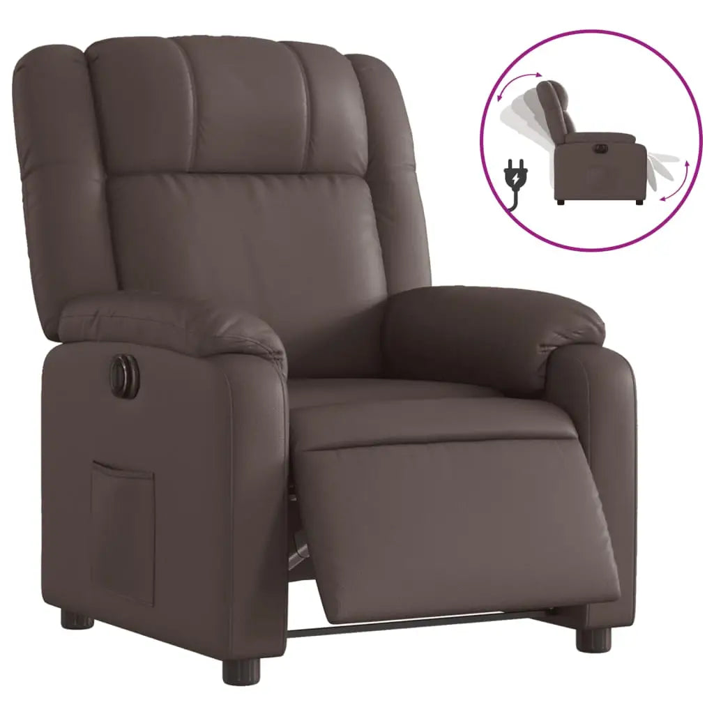 Fauteuil inclinable électrique Marron Similicuir - XIOS