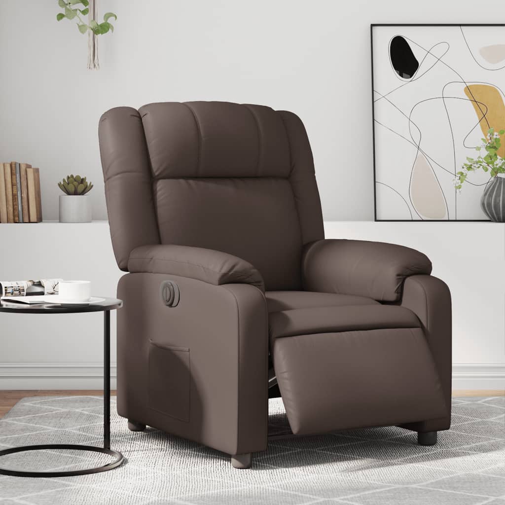 Fauteuil inclinable électrique Marron Similicuir - XIOS