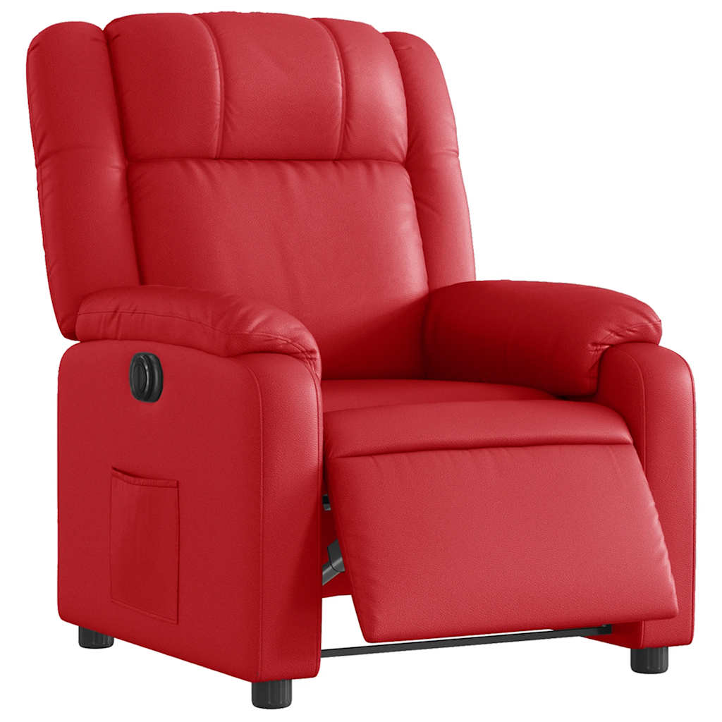 Fauteuil inclinable électrique Rouge Similicuir - XIOS