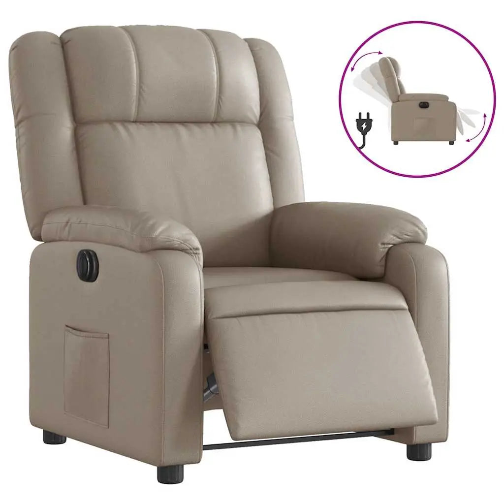 Fauteuil inclinable électrique Cappuccino Similicuir - XIOS