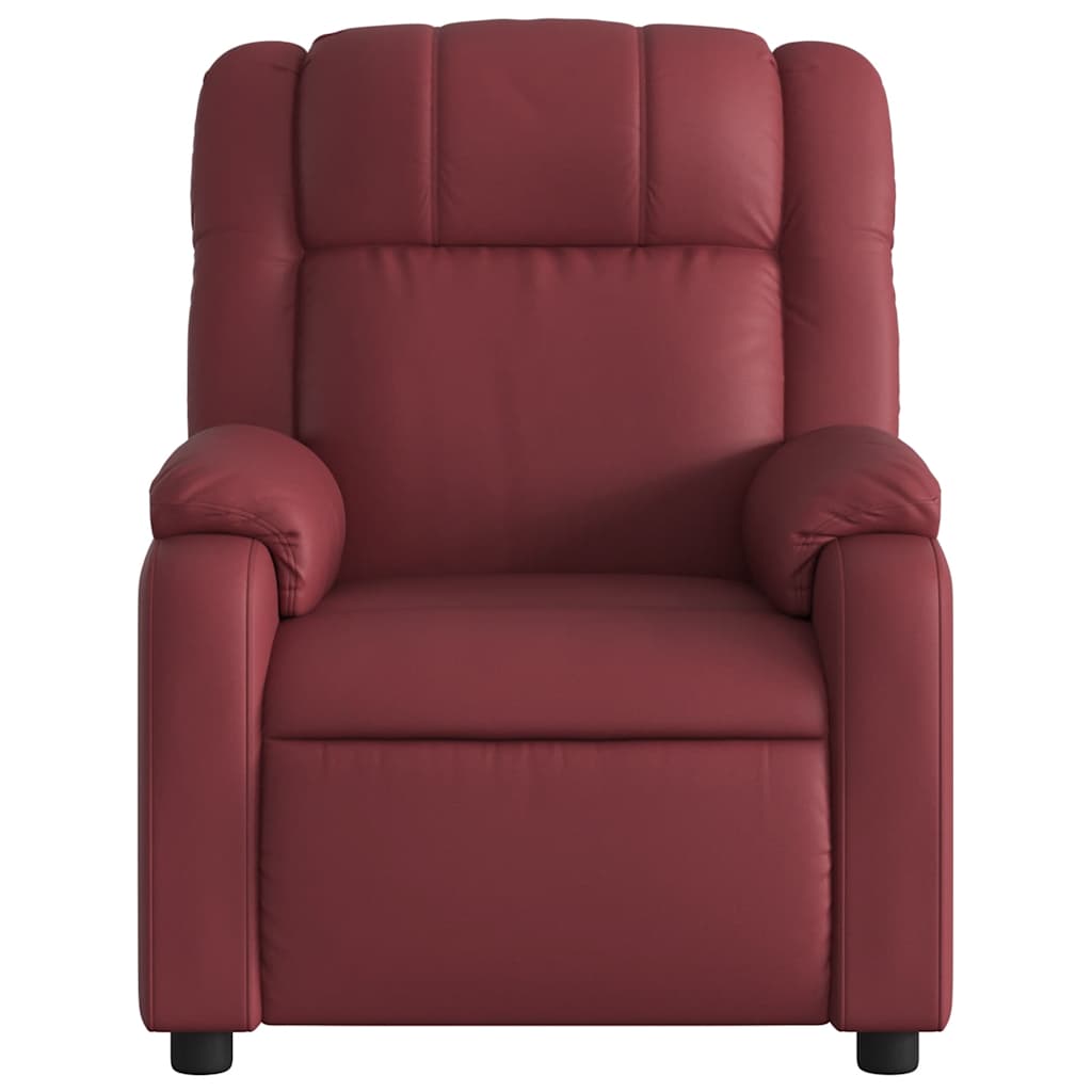 Fauteuil de massage inclinable électrique rouge bordeaux - XIOS