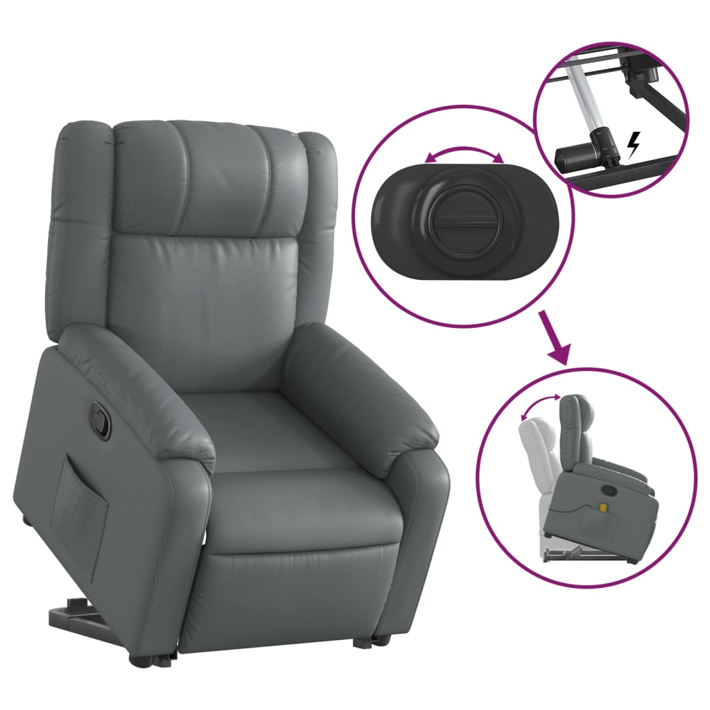 Fauteuil inclinable Gris Similicuir - XIOS