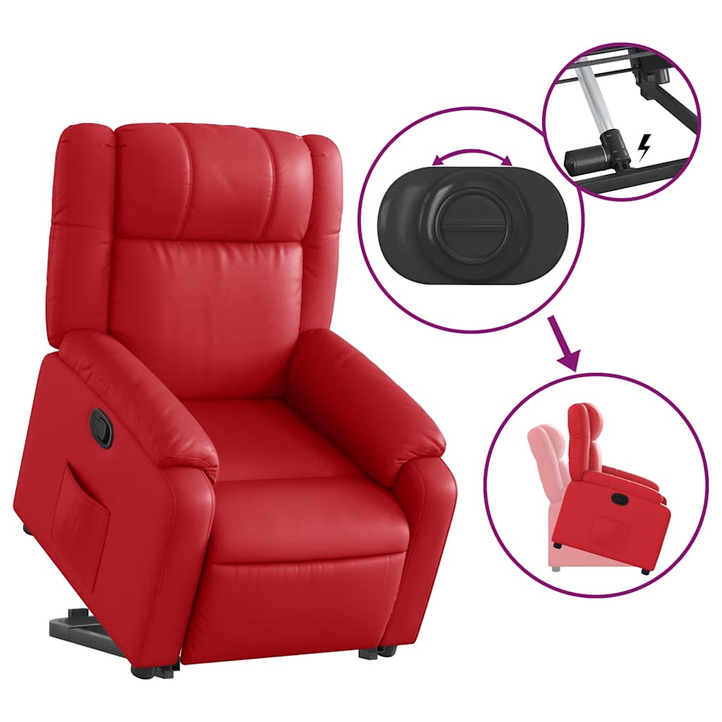 Fauteuil inclinable Rouge Similicuir - XIOS