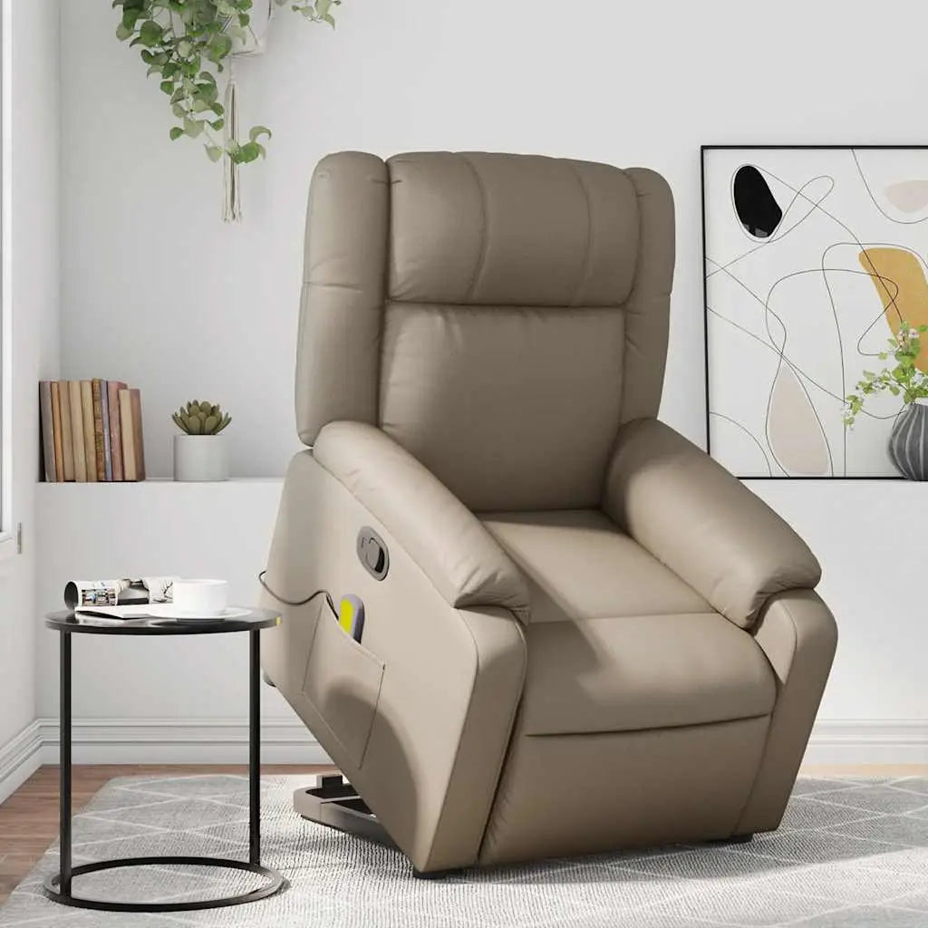Fauteuil inclinable de massage Cappuccino Similicuir - XIOS