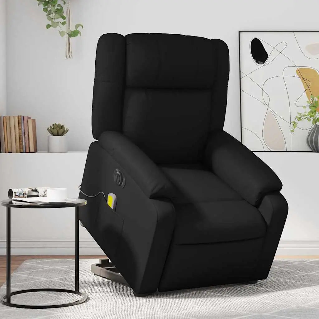 Fauteuil inclinable de massage électrique noir similicuir - XIOS