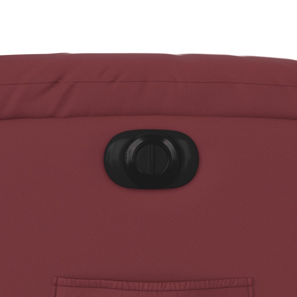 Fauteuil inclinable de massage électrique rouge bordeaux