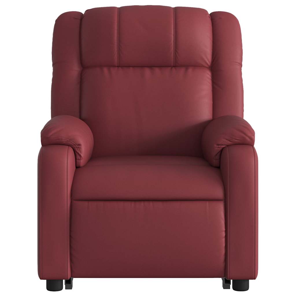 Fauteuil inclinable de massage électrique rouge bordeaux - XIOS