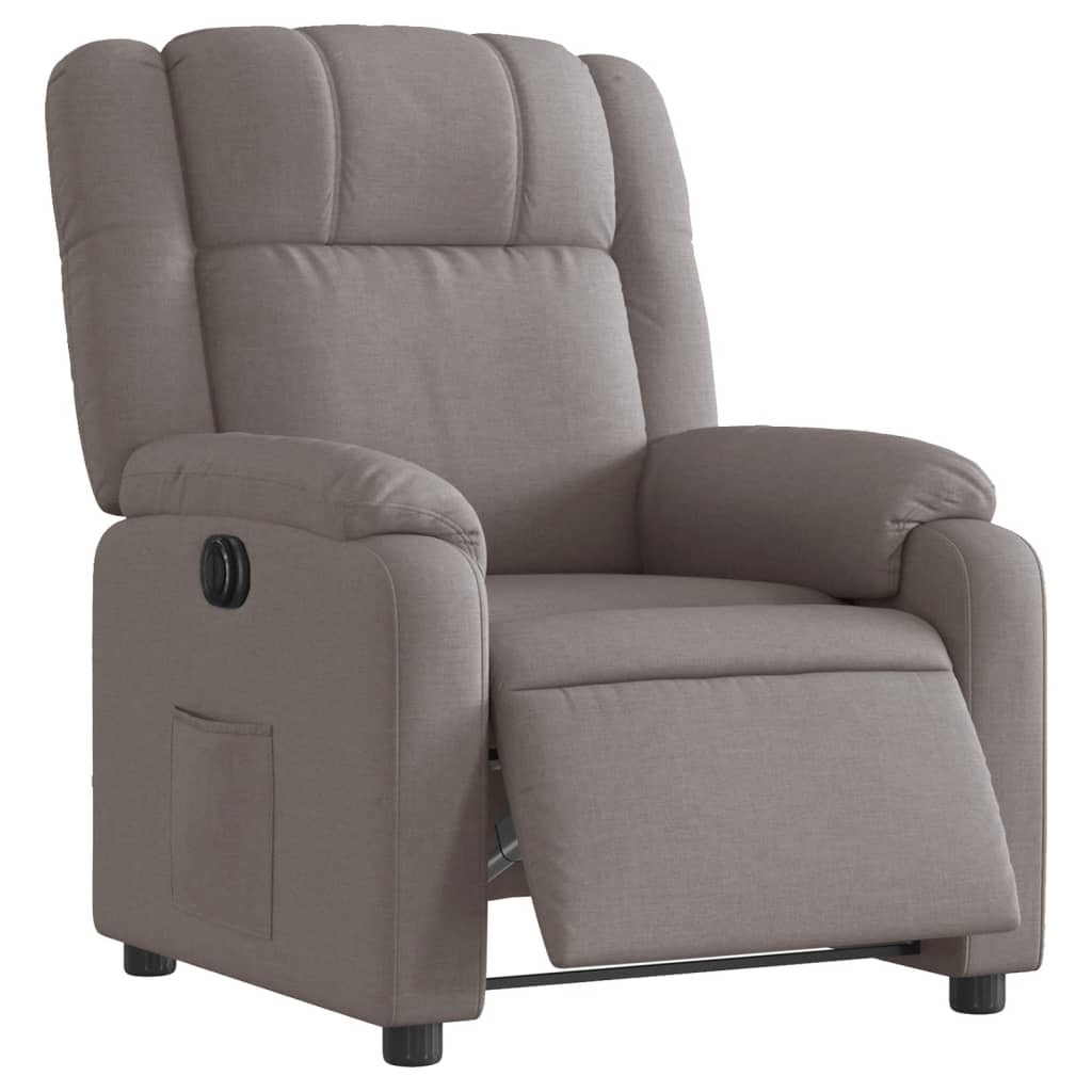 Fauteuil inclinable électrique Taupe Tissu - XIOS