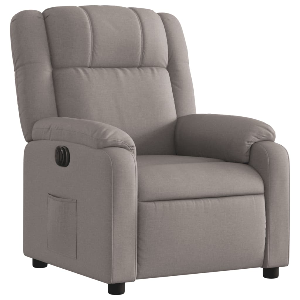 Fauteuil inclinable électrique Taupe Tissu - XIOS