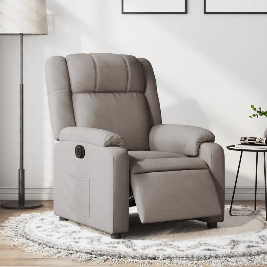 Fauteuil inclinable électrique Taupe Tissu - XIOS