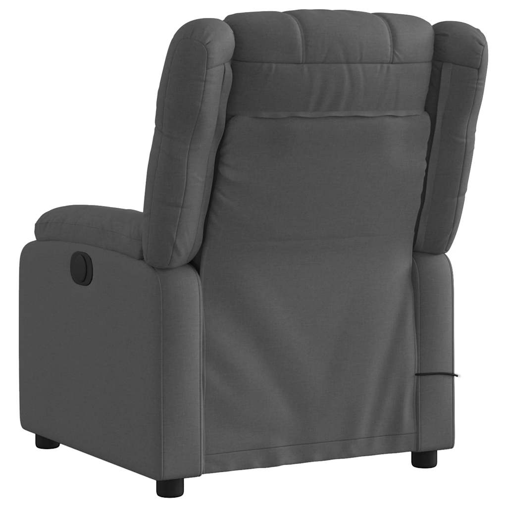Fauteuil inclinable de massage électrique gris foncé tissu - XIOS