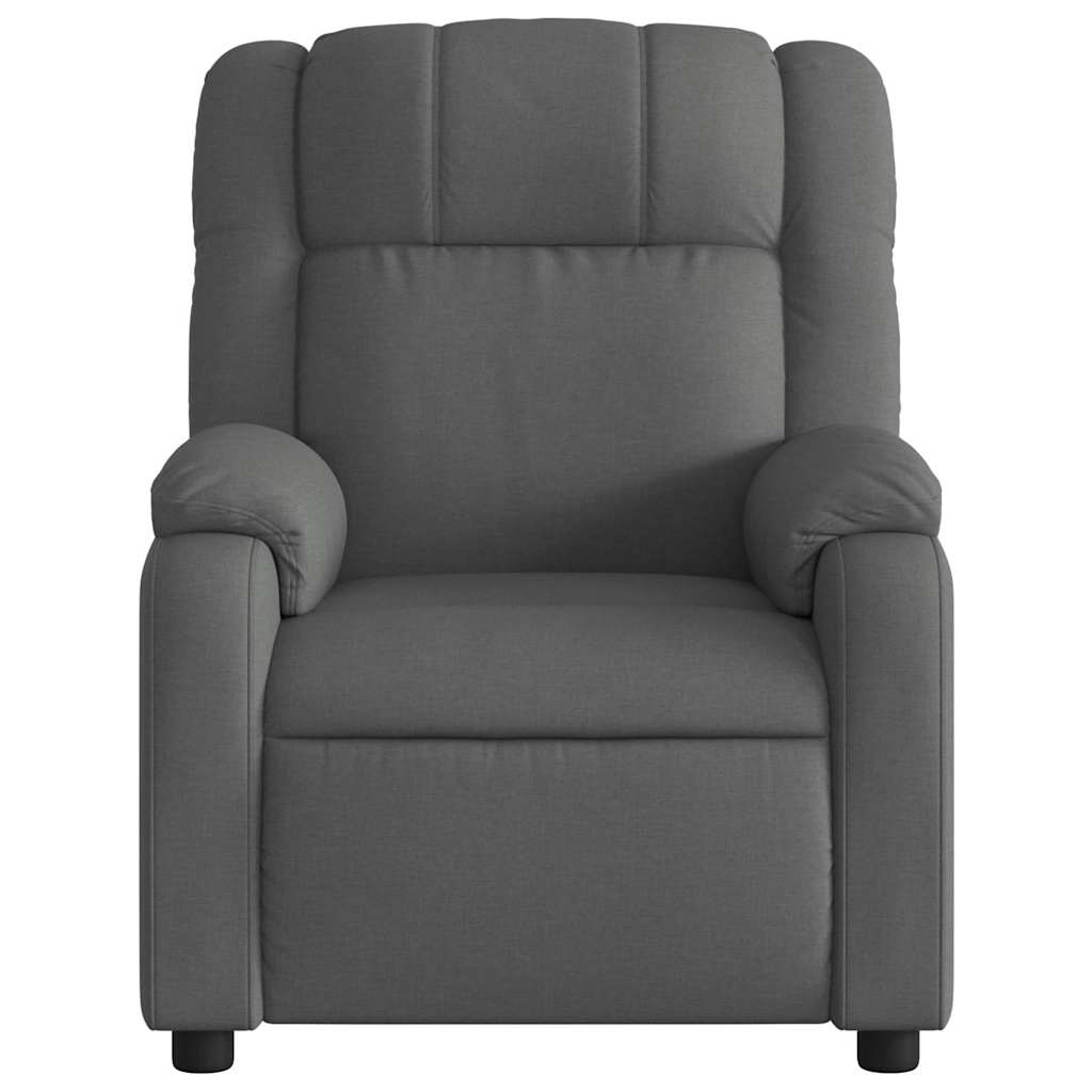 Fauteuil inclinable de massage électrique gris foncé tissu - XIOS
