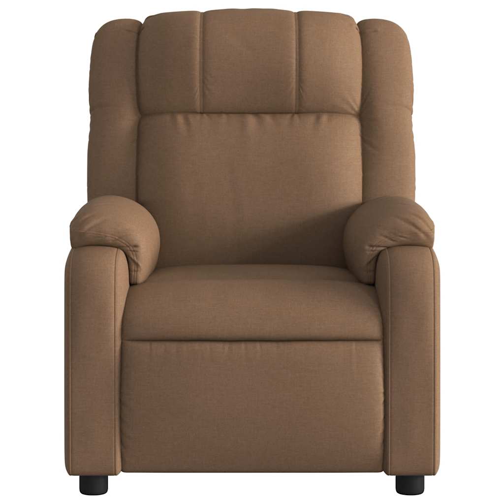Fauteuil inclinable de massage électrique marron tissu - XIOS