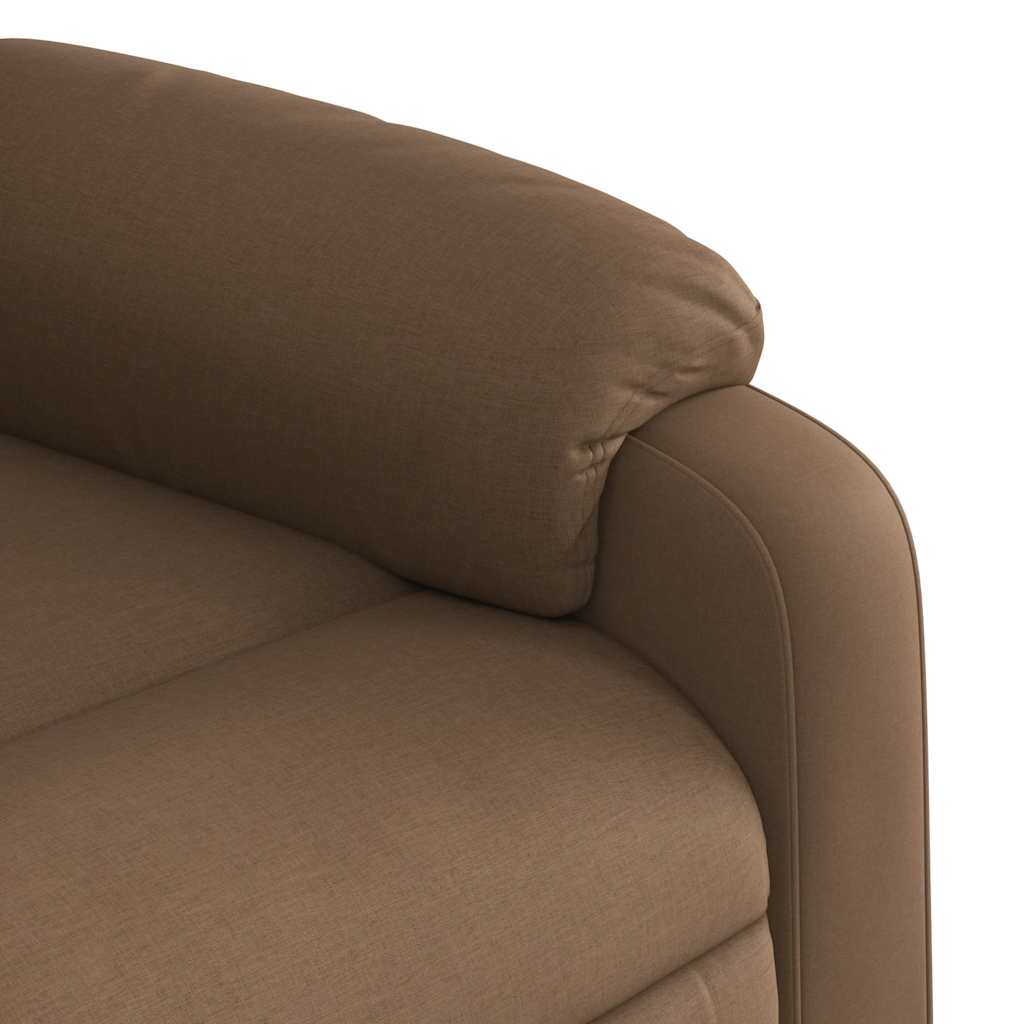 Fauteuil inclinable de massage électrique marron tissu - XIOS