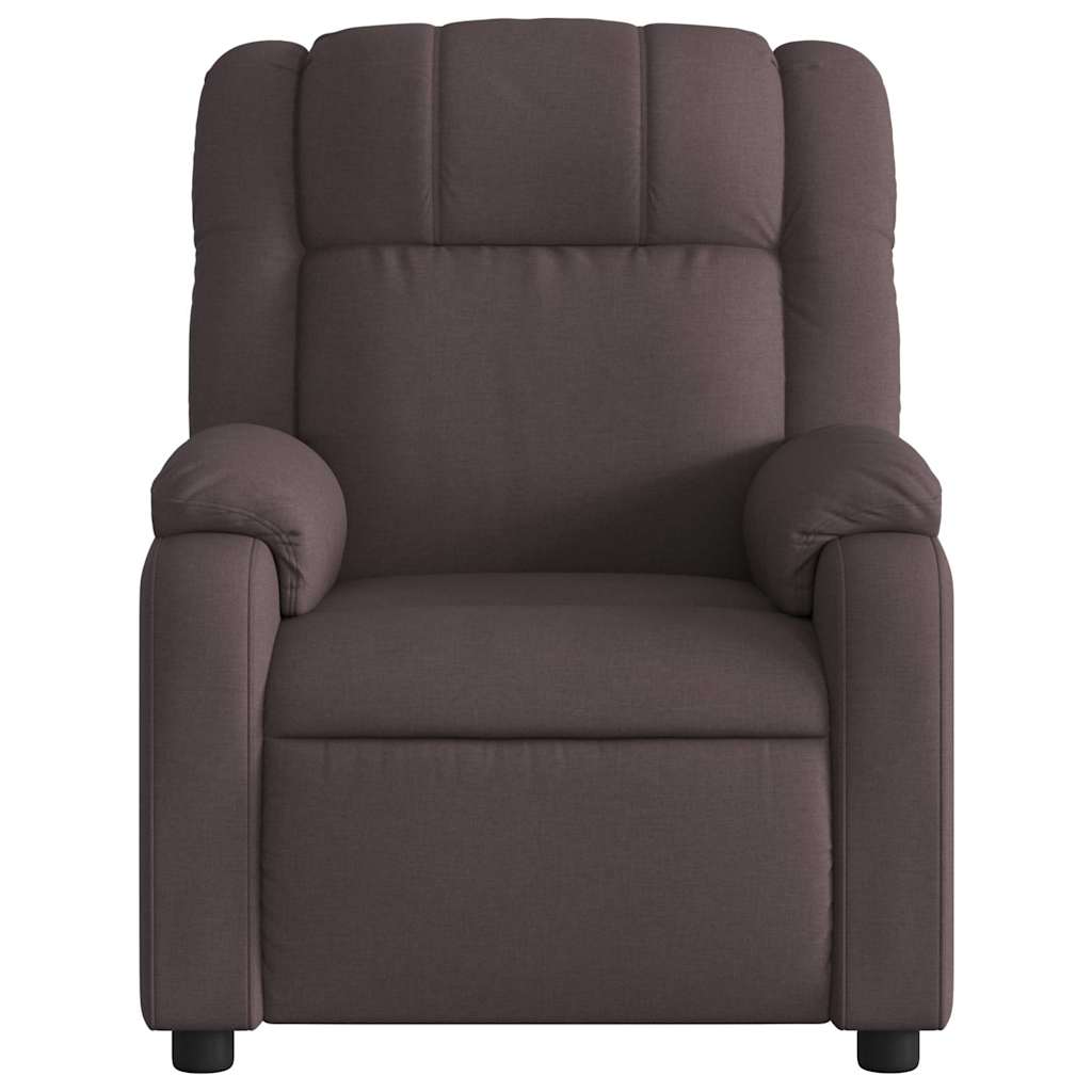 Fauteuil de massage inclinable électrique Marron foncé Tissu - XIOS
