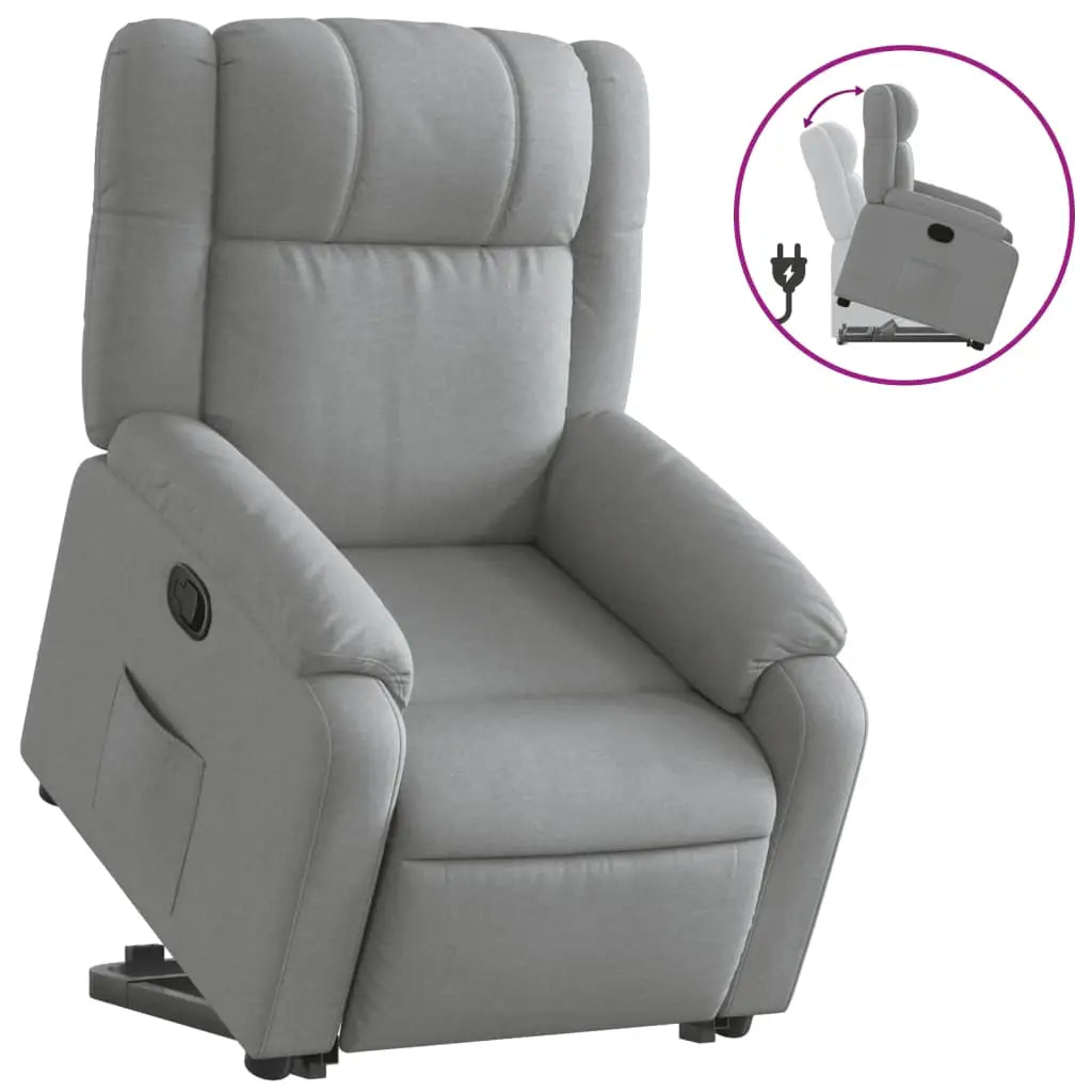 Fauteuil inclinable Gris clair Tissu - XIOS