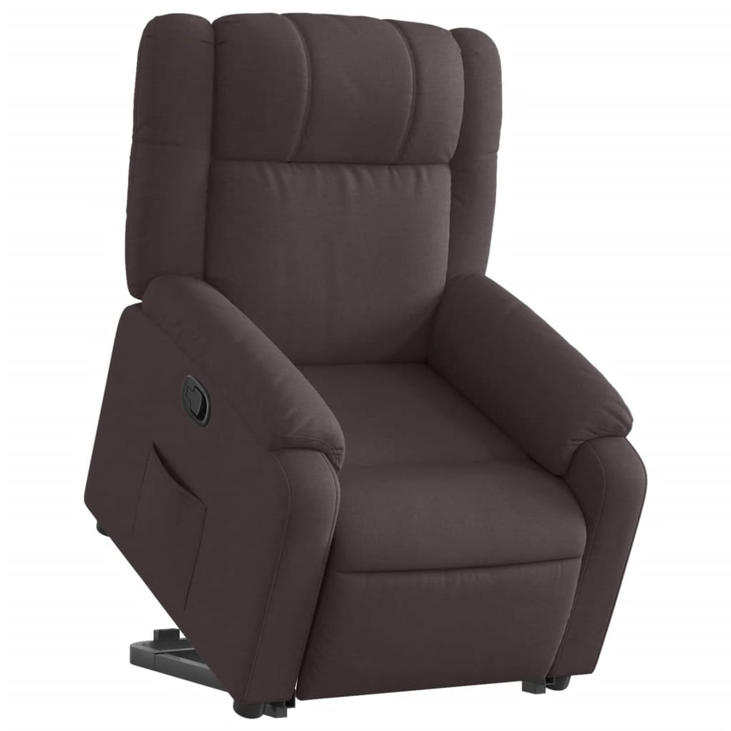 Fauteuil inclinable marron foncé tissu - XIOS