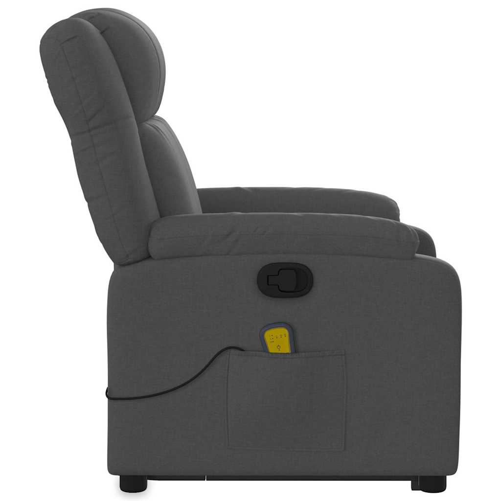 Fauteuil de massage inclinable Gris foncé Tissu - XIOS