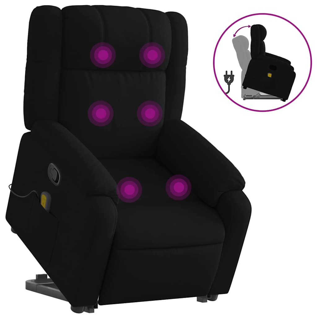 Fauteuil de massage inclinable Noir Tissu - XIOS
